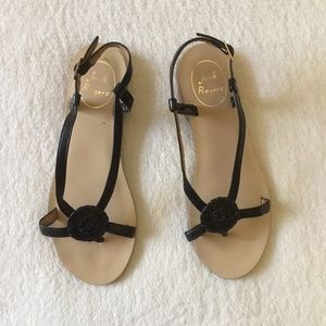 New Jack Rogers Mollie black flat sandals 6